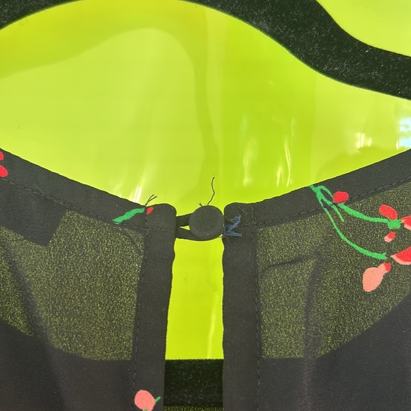 J. Crew black dress with red and link flowers - Picture 4 of 6